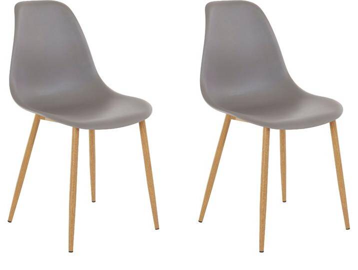 Schalenstuhl INOSIGN Miller , grau (hellgrau), B:45cm H:80cm T:54cm, Stühle, (2 Stück oder 4 Stück) Sitzschale in Kunststoff von Inosign