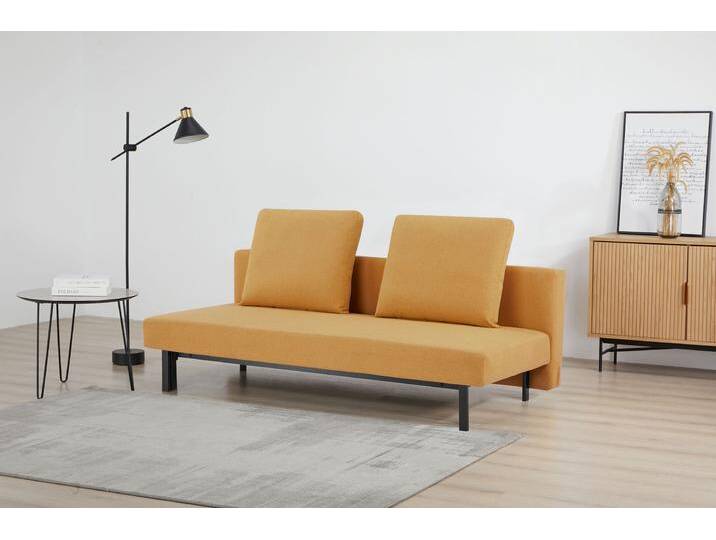 Schlafsofa INOSIGN BROOKFIELD, Bettsofa, Klappsofa, Couch, Gästebett , gelb, B:191cm H:92cm T:97cm, Sofas, mit Bettfunktion, pflegeleichter Webstoffbezug von Inosign