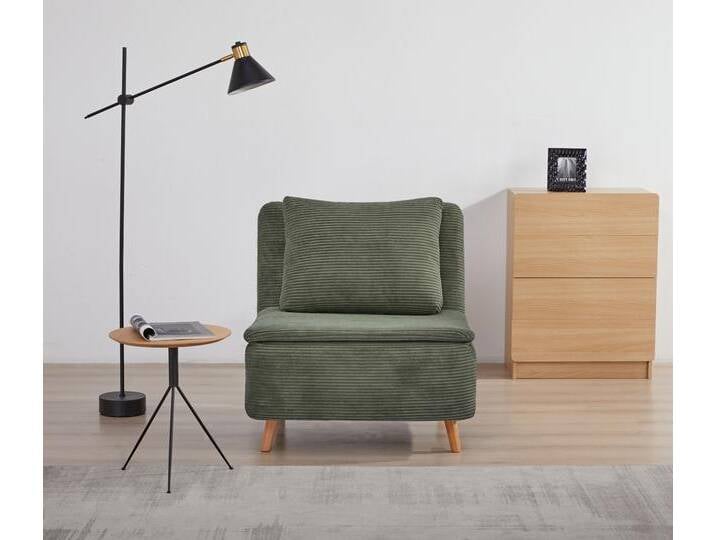 Sessel INOSIGN AINSLEY , grün, B:81cm H:82cm T:65cm, 100% Polyester, Sessel, wandelbar zum Gästebett, Schlafsofa, Webstoff u. Cord-Bezug Sessel INOSIGN AINSLEY , grün, B:81cm H:82cm T:65cm, 100% Polyester, Sessel, wandelbar zum Gästebett, Schlafsofa, Webstoff u. Cord-Bezug von Inosign