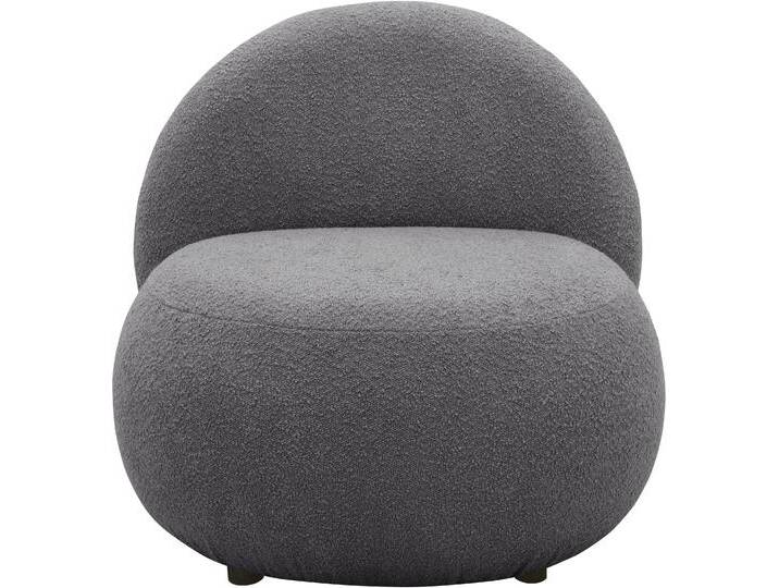 Sessel INOSIGN Mithras II Cocktailsessel, organische Formensprache, Solitär Sessel , grau (dunkelgrau), B:73cm H:76cm T:75cm, 93% Polyester, 6% Acryl, Sessel, Bouclé oder Fellimitat; Lieferzeit nur ca. 2 Wochen von Inosign