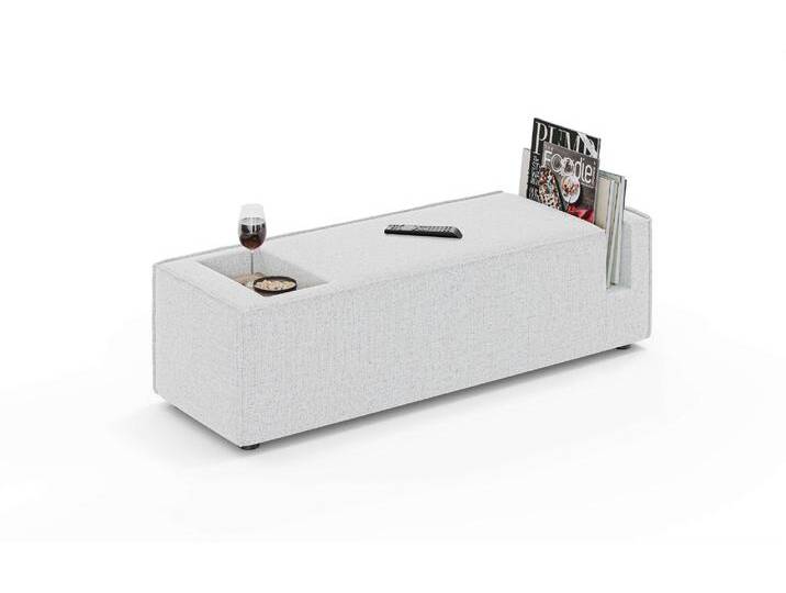 Sofaelement INOSIGN HAILY Tisch XL für das Modulsofa, extra tief, Maße B/T/H: 45/130/37 cm , grau (hellgrau), B:45cm H:37cm T:130cm, 100% Polyester, Polsterelemente, als Modul oder separat verwendbar, mit Steckfach und Ablagefläche von Inosign
