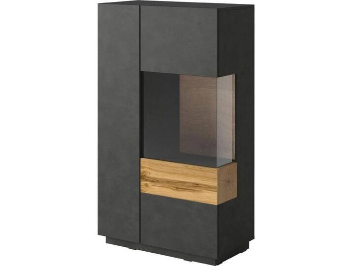 Vitrine INOSIGN SILKE , grau (anthrazit matera, votaneichefarben), Türanschlag rechts, Schränke, Höhe 138,5 cm von Inosign