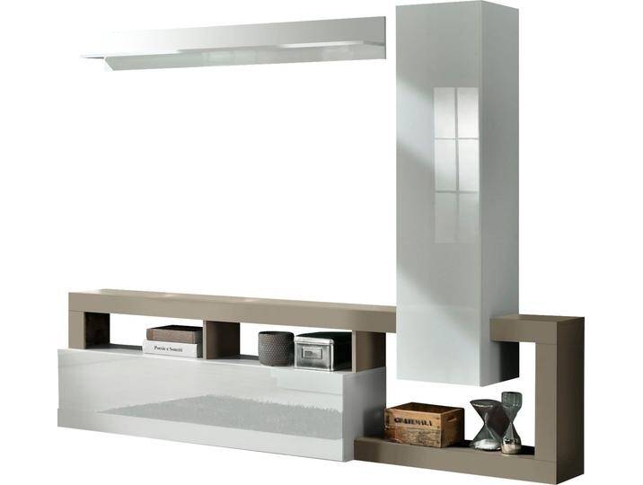 Wohnwand INOSIGN Hamburg , grau (weiß, taupe), Kastenmöbel-Sets von Inosign