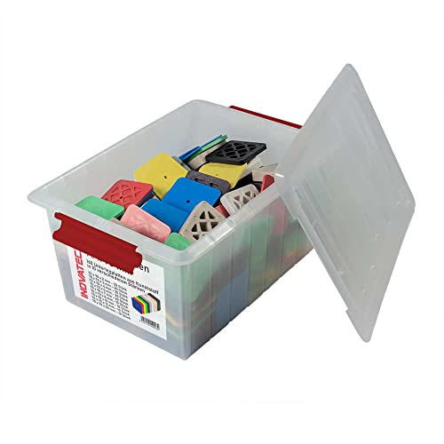 160 x INOVATEC Kunststoff Unterlegplatten 70 x 70 x 2-20 mm Montage Abstandhalter Distanzklotz Plättchen Mix in praktischer wiederverwendbarer Box mit Deckel und Clips von INOVATEC GmbH