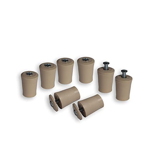 8 x Anschlagstopper 28 mm für Rollladen Rolladenstopper Anschlagstopfen Fenstersicherung, 5 Farben [Grau, Anthrazit, Beige, Braun, Weiß], Farbe:Beige von Inovatec