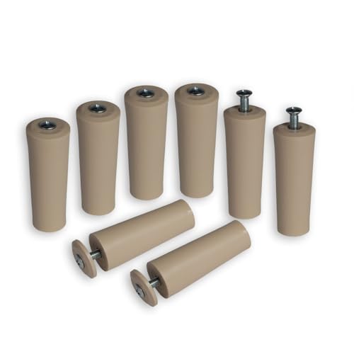 8 x Anschlagstopper 60 mm für Rollladen Rolladenstopper Anschlagstopfen Fenstersicherung, 4 Farben [Grau, Beige, Braun, Weiß], Farbe:Beige von Inovatec