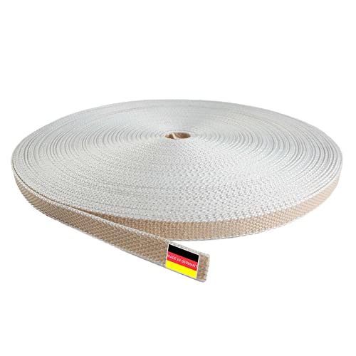 Inovatec 50 Meter Rollladengurt Mini 14mm für Tür und Fenster Rolladen - reißfest und UV-beständig - in Grau Weiß Beige Braun, Farbe:Beige von Inovatec