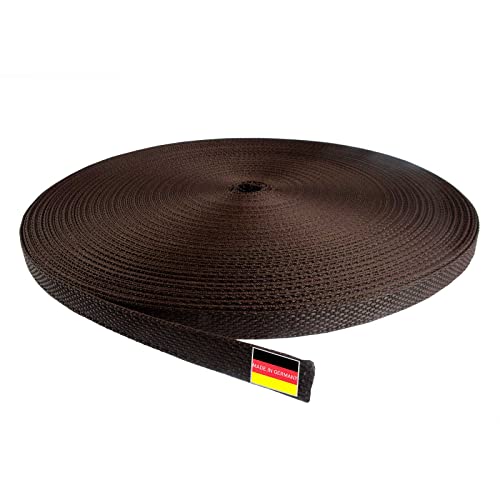 Inovatec 50 Meter Rollladengurt Mini 14mm für Tür und Fenster Rolladen - reißfest und UV-beständig - in Grau Weiß Beige Braun, Farbe:Braun von INOVATEC GmbH