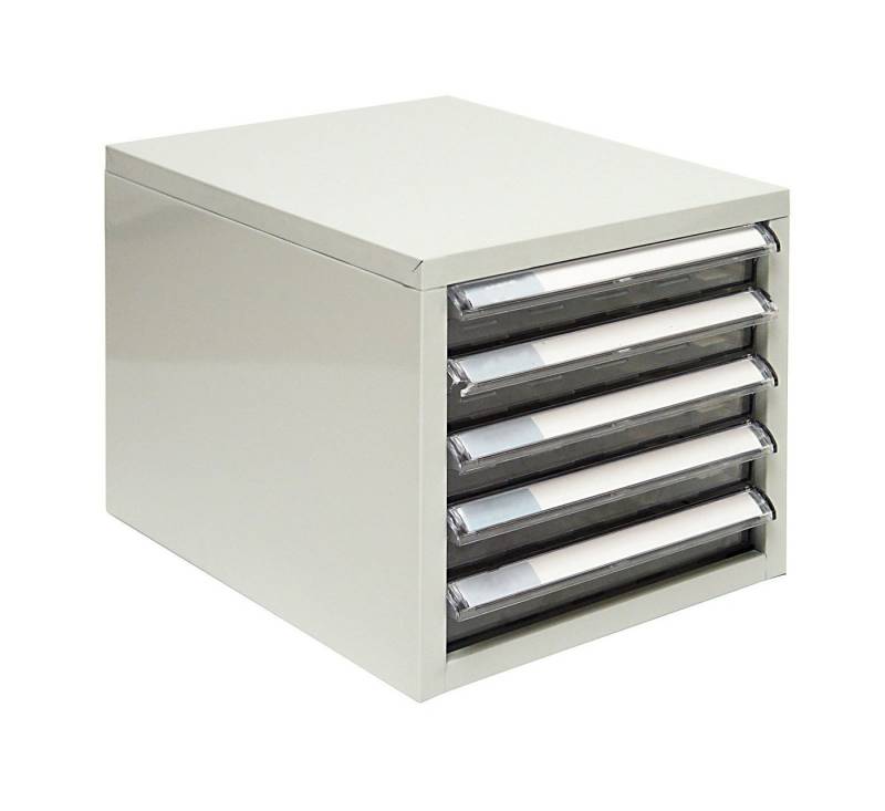 ADB Schubladenbox Schubladencontainer mit 5 PVC Schubladen 27,3 x 25,5 cm (B x H) von ADB