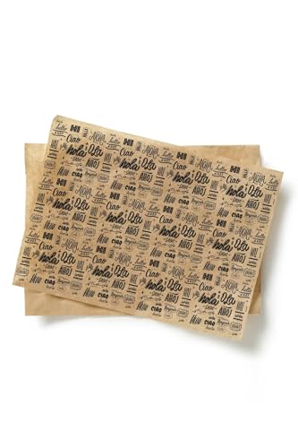 Inoverse 500 Blatt Burger Papier - 25x33 cm, Deli Papierblätter, Bedrucktes Einschlagpapier für Wraps, Pommes, Sandwich, Zeitungspapier für Lebensmittel, Burger Zubehör, Umweltfreundlich Inoverse 500 Blatt Burger Papier - 25x33 cm, Deli Papierblätter, Bedrucktes Einschlagpapier für Wraps, Pommes, Sandwich, Zeitungspapier für Lebensmittel, Burger Zubehör, Umweltfreundlich von Inoverse