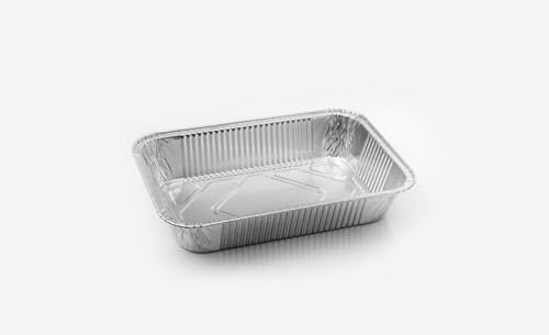 Inoverse Aluschalen, 100 Stück Grillschalen, 21,2 x 14,7 x 4 cm. Alugrillschale, Alu Tropfschalen Grill, Auflaufform zum Backen, Kochen, Grillen, Hochwertige Aluminiumschalen von Inoverse