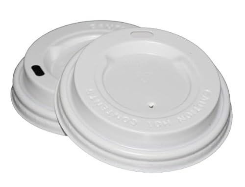 Inoverse 100 Stück Kaffeebecher To Go Deckel, Pappbecher Deckel - Ø 80 mm, Coffee To Go Deckel für Pappbecher, Weiß von Inoverse