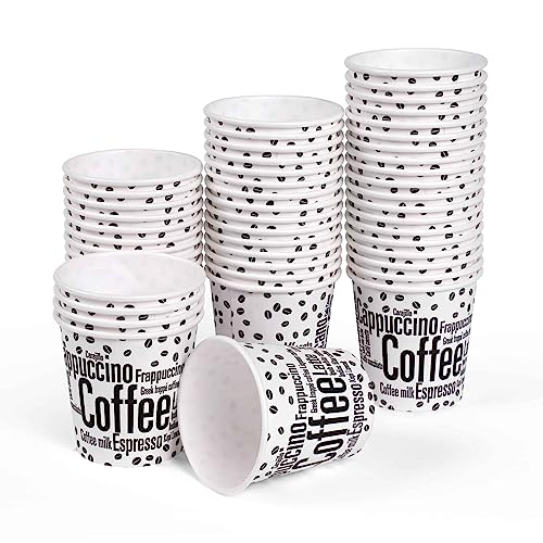 Inoverse Pappbecher 100ml, Einweg Coffee to Go Becher, Kaffee to go Becher Pappe, 4oz Trinkbecher für Tee, Kaffee, Einwegbecher, Papierbecher, Kaffeebecher to go, Kaffeetassen, 4oz-1000stk von Inoverse