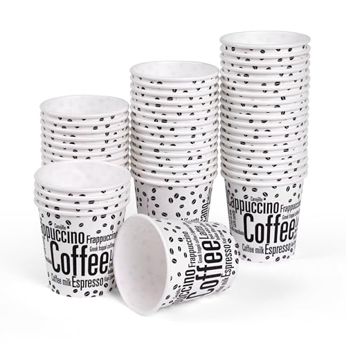 Inoverse Pappbecher 100ml, Einweg Coffee to Go Becher, Kaffee to go Becher Pappe, 4oz Trinkbecher für Tee, Kaffee, Einwegbecher, Papierbecher, Kaffeebecher to go, Kaffeetassen, 4oz-500stk von Inoverse