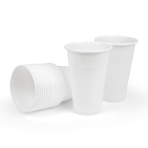 Inoverse Plastikbecher Trinkbecher, Einwegbecher Ausschankbecher, Partybecher Kunststoff, Einweg Plastik Becher, Partygeschirr, 0,2l - 200 Stk - Weiß von Inoverse