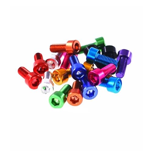 Inovey 10 Stück Din912 Aluminium Innensechskant Schraube M3*10 Bunte Aluminium Sechskant Socket Cap Head Machine Screw Bolts -rosa- M3*10 von Inovey