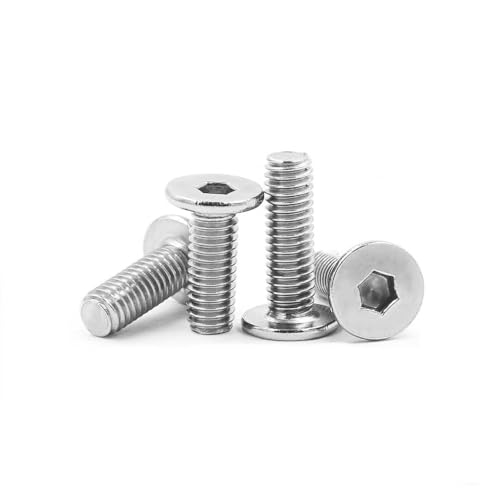Inovey 20Pcs M2 M2.5 M3 M4 M5 M6 M8 304 Edelstahl Hexagon Socket Ultra Thin Flat Wafer Inbusschraube -Silber- M2*6 Inovey 20Pcs M2 M2.5 M3 M4 M5 M6 M8 304 Edelstahl Hexagon Socket Ultra Thin Flat Wafer Inbusschraube -Silber- M2*6 von Inovey
