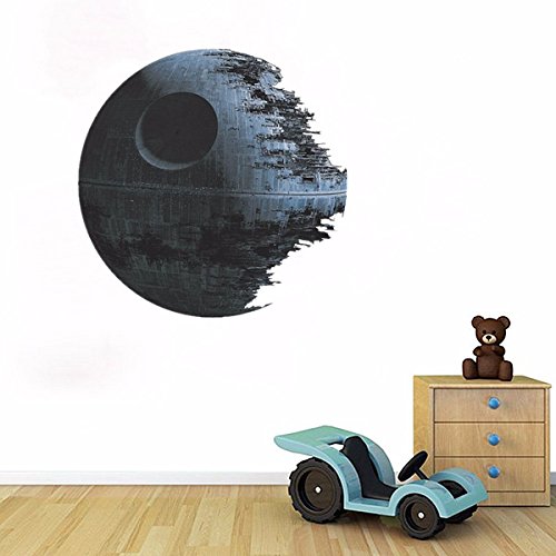Inovey 45 Cm Removable Death Star Wars Wandaufkleber Kunst Vinyl Aufkleber Kinder Schlafzimmer Home Wanddekoration von Inovey