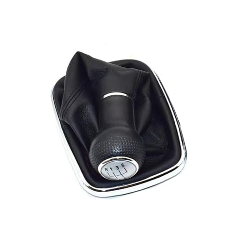 Inovey 5/6 Gang 23Mm Schaltknauf Hebel Schalthebelmanschette Kompatibel Mit Vw Golf 4 Iv Mk4 GTI R32 Jetta 1999-2004 -Silber -5-Gang von Inovey