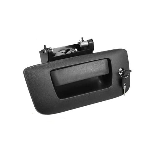 Inovey Auto Hecktürgriff & Lünette Schloss 22755305 Außen Hecktürgriff Mit Schlüssel Kompatibel Mit Gmc Sierra Chevrolet Silverado 2007-2013- schwarz -28 cm von Inovey