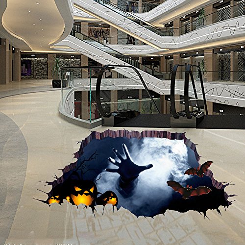 Inovey Halloween Schrecklichen 3D Boden Aufkleber Schlafzimmer Wohnzimmer Spuk Haus Dekor Wandsticker Ghost Hand Durch Den Boden von Inovey