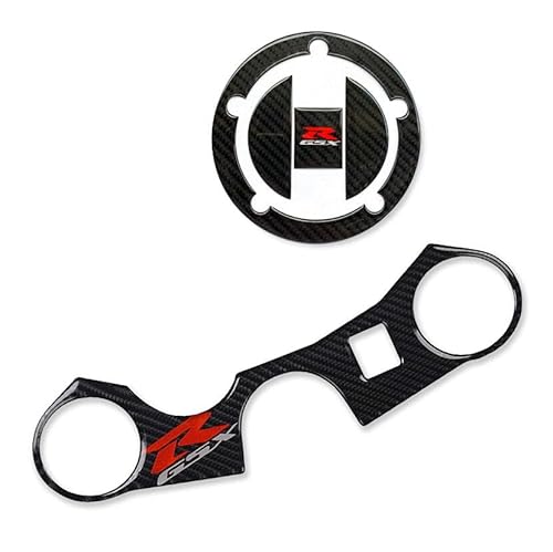 Inovey Motorrad-Dekorativer Aufkleber, 3D-Karbonfaser, Motorrad-Kraftstofftank-Aufkleber, geeignet für GSXR 600/750/1000 K6 K7 K8 K9 L1 2006–2017 (#2) von Inovey
