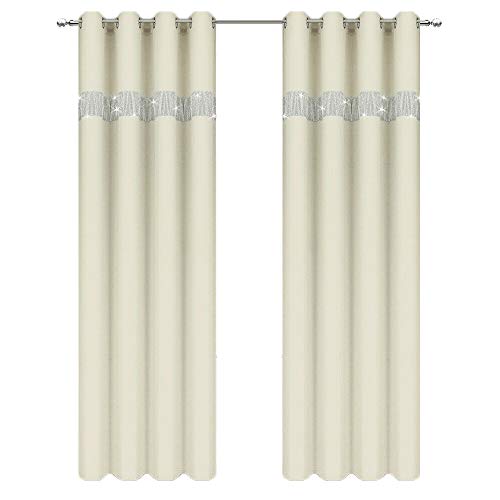 Inox Trade Vorhang mit Ösen mit Strasssteine Schal Schlaufenband Tunneldurchzug 140x250… Inox Trade Vorhang mit Ösen mit Strasssteine Schal Schlaufenband Tunneldurchzug 140x250… von Inox Trade