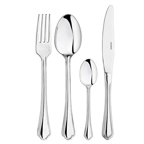 INOXRIV Ranieri Besteck-Set, Edelstahl, Silber, 48 Einheiten von bio inox