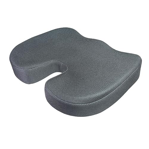 Inphysio U-förmiges Kissen - Ergonomisches Sitzkissen für Bürostühle - Hypoallergener Formgedächtnisschaum - Lindert Rückenschmerzen - 45 x 35 x 7 cm von Inphysio