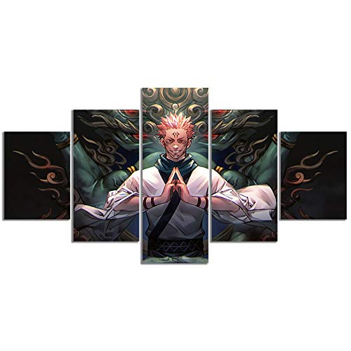 InsNordic Anime Jujutsu Kaisen Poster Ryomen Sukuna Druck auf Leinwand Wandkunst für Wohnzimmer Dekor (ungerahmt, Jujutsu Kaisen2) von InsNordic