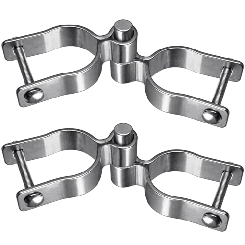 Insaga 2Pack 35mm Chain Link Fence Gate Post Hinge, 304 Edelstahl Heavy Duty Gate Scharniere enthält weibliche For Hinge (2Stück), männliche Tor Hinge (2Stück), 35mm Chain Link Fence Teile von Insaga