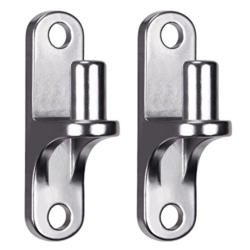 Insaga Torscharnier, 2 Stück 16mm Kloben auf Platte (116 x 25mm) Schwerlast Gartentor Scharnier Edelstahl Metall Zauntor Torangel Torband für Bauernhoftor/Feldtor/Holzzaun, Kurve von Insaga