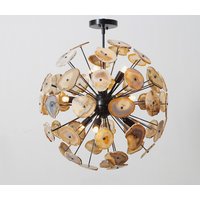 Mid Century Achat Sputnik Kronleuchter, Moderner Stellar Starburst Kronleuchter Deckenleuchte Lampe Esszimmer 65cm 9 Licht von InscapesDesign