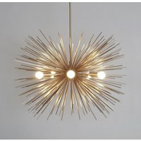 Mid Century Sputnik Kronleuchter Deckenlampe Licht Handgefertigt Messing Urchin Starburst Eingangshalle Esszimmer 5 30 von InscapesDesign