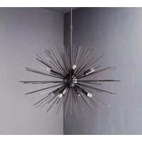 Mid Century Sputnik Kronleuchter Licht, Handgefertigte Tina Urchin Deckenleuchte Lampe 72cm von InscapesDesign