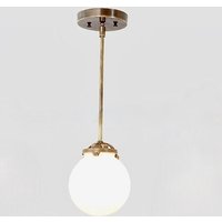 Moderne Kugel Bistro Deckenpendelleuchte-Lampe, Flur-Passage-Licht-Lampe, Handgemachte Hängende Pendelleuchte Aus Massivem Messing 6 "(8" Optional von InscapesDesign
