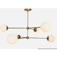 Moderne Messing Sputnik Kronleuchter Deckenleuchte Lampe, Glaskugel Deckenpendelleuchte Lampe Esszimmer Eingang Schlafzimmer Flur Passage 6 Licht von InscapesDesign
