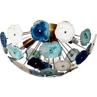Wunderschöne Flush Mount Sputnik Achat Deckenleuchte Licht, Stellar 2 Niedrige Lampe Blau Badezimmer Pulver Flur Eingang 4 von InscapesDesign