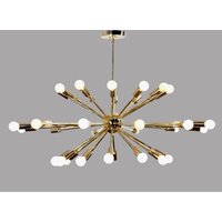 Wunderschöne Große Mid Century Sputnik Kronleuchter Deckenleuchte Handgefertigte Messing Classic Vintage Esszimmer Eingangshalle 36 Licht von InscapesDesign