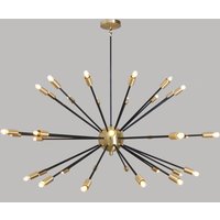 Wunderschöne Statement Mid Century Sputnik Messing Kronleuchter Deckenleuchte Moderne Vintage Hawkins Eingang Esszimmer 36 Licht von InscapesDesign