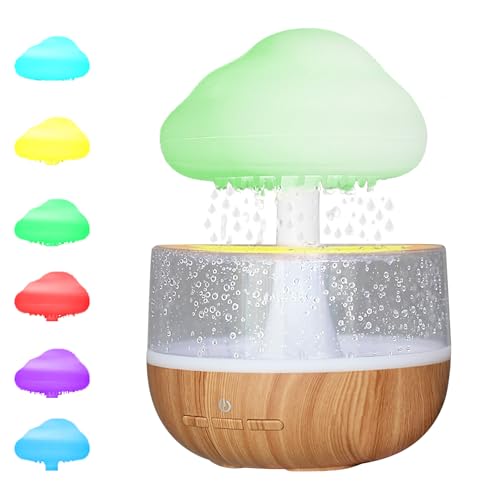 Inscrip 3 in 1 Regenwolken Luftbefeuchter, Wassertropfen Pilz Wolke Luftbefeuchter, Aroma Diffuser, Regenwolken Nachtlicht, Schreibtisch Nachttisch Wolkenlichter für Schlafen Entspannende mit 7 Farben Inscrip 3 in 1 Regenwolken Luftbefeuchter, Wassertropfen Pilz Wolke Luftbefeuchter, Aroma Diffuser, Regenwolken Nachtlicht, Schreibtisch Nachttisch Wolkenlichter für Schlafen Entspannende mit 7 Farben von Inscrip