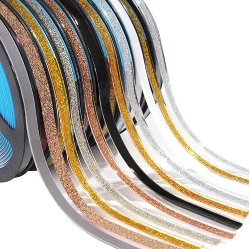 Inscrip 5M Flexible Viertelstab Deckenleisten Selbstklebend Sockelleiste Zierleisten, Wasserdichte Dichtungs Zierleisten für Wandkanten, Schrankkanten, Abschlussleiste,Deckenkanten (Silbergrau 8mm) von Inscrip