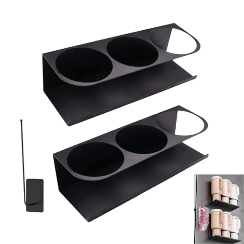 Inscrip Magnetischer Getränkehalter, 3 Fächer Kühlschrank/Schrank Magnetischer Becherhalter, Getränkehalter Kühlschrank Magnetische Flaschenhalterung mit Haken, Wasserflaschen Organizer (Schwarz A) Inscrip Magnetischer Getränkehalter, 3 Fächer Kühlschrank/Schrank Magnetischer Becherhalter, Getränkehalter Kühlschrank Magnetische Flaschenhalterung mit Haken, Wasserflaschen Organizer (Schwarz A) von Inscrip