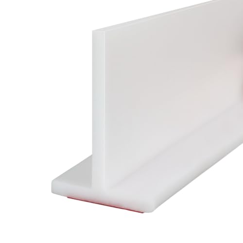 Inscrip Selbstklebende Duschschwelle, Badezimmer Wasserstopper Wasserdamm, Faltbare Dusche Türschwelle Flexibler Duschkabinen dichtungen, Hält das Wasser innerhalb der Schwelle (Weiß, 1.7M) von Inscrip