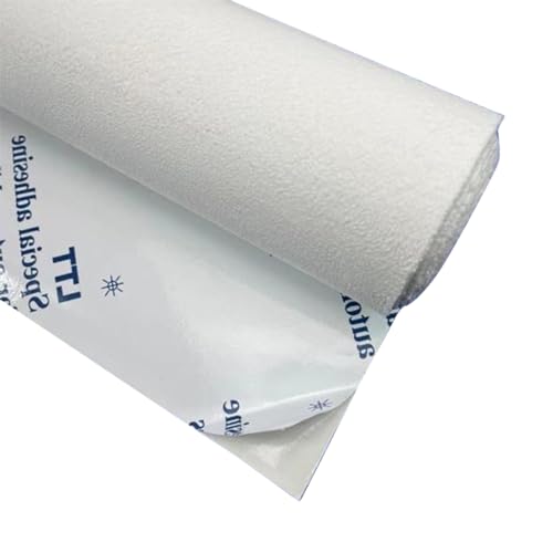 Inscrip Sofa-Stoff-Reparaturflicken, Mikrofaserstoff Klebefolie Wildlederoptik Selbstklebend Auto Stoff Stretch Dehnbar Velvet Velour Kunstleder Wildlederimitat,20 cm x 149 cm (Weiß) von Inscrip