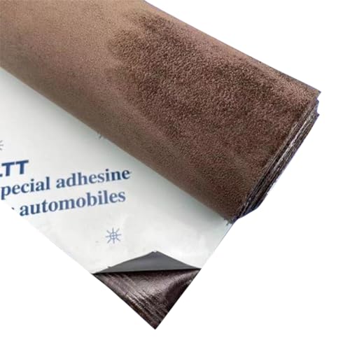 Inscrip Sofa-Stoff-Reparaturflicken, Mikrofaserstoff Klebefolie Wildlederoptik Selbstklebend Auto Stoff Stretch Dehnbar Velvet Velour Kunstleder Wildlederimitat,50 cm x 149 cm (Dunkelbraun) von Inscrip
