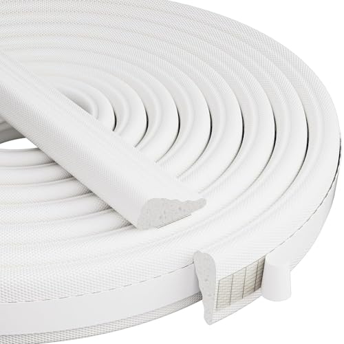 Inscrip Türdichtung Fensterdichtung Dichtungsband Schaumstoff Selbstklebend, Tür Fenster Dichtung Dichtungsband, Haustür Türrahmen Dichtung, Door Seal, Zugluftstopper Dichtband Fenster (Weiß, 15M) von Inscrip