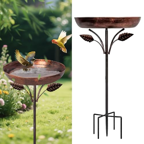 Inscrip Vogeltränke Stehend, Vogelbad für den Garten, Metall Vintage Freistehendes Vogelbad,Vogeltränke Frostsicher Winterfest Vogeltränke, Futterstelle, Wasserschale für Wildvögel (Kupfer 30.5cm) Inscrip Vogeltränke Stehend, Vogelbad für den Garten, Metall Vintage Freistehendes Vogelbad,Vogeltränke Frostsicher Winterfest Vogeltränke, Futterstelle, Wasserschale für Wildvögel (Kupfer 30.5cm) von Inscrip