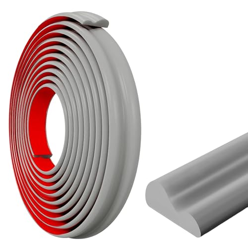 Inscrip Zierleisten Selbstklebend, Stuckleisten Decke Selbstklebend,Wandleisten Selbstklebend Abziehen und aufkleben, Stuckleisten Wand für DIY Heimdekoration und Wandschutz (Grau 22mm(W) 6 M(L)) von Inscrip