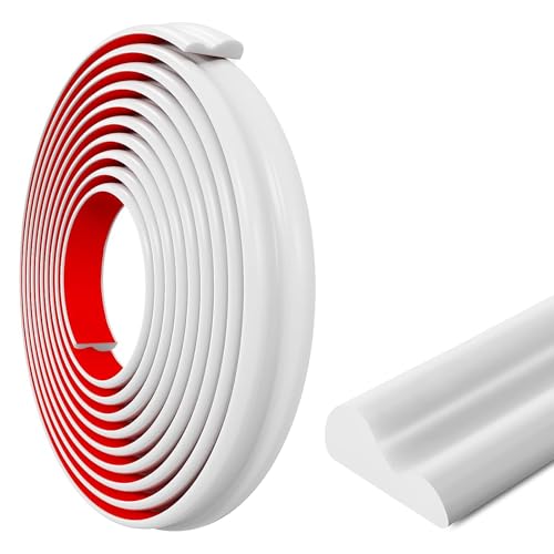 Inscrip Zierleisten Selbstklebend, Stuckleisten Decke Selbstklebend,Wandleisten Selbstklebend Abziehen und aufkleben, Stuckleisten Wand für DIY Heimdekoration und Wandschutz (Weiß 22mm(W) 3 M(L)) von Inscrip